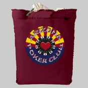 Az Poker Club Tote Bag - Authentic Pigment 14 oz. Direct-Dyed Raw-Edge Tote